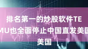 排名第一的炒股软件TEMU也全面停止中国直发美国